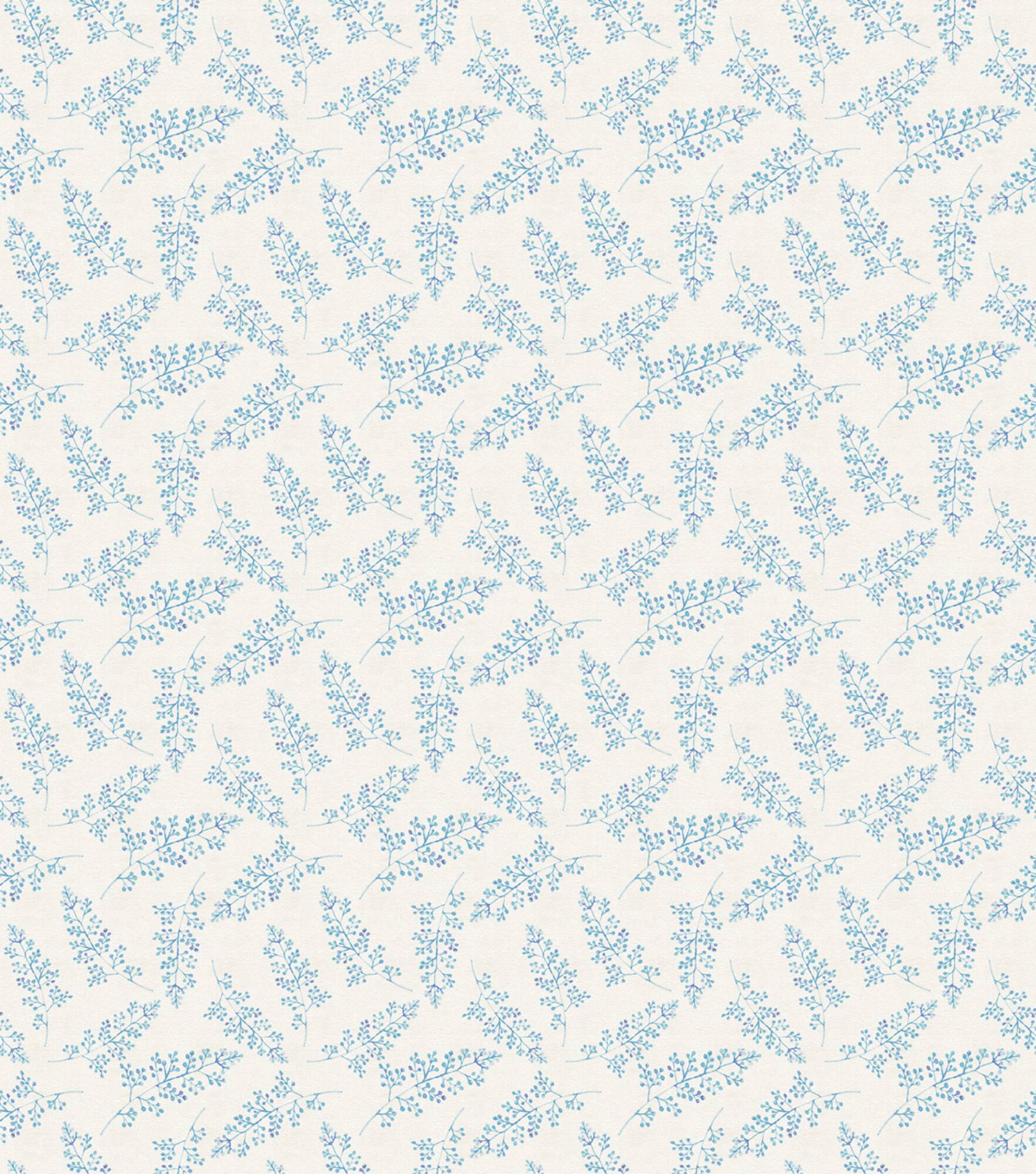 Suzanne Nicoll Blue Stem Floral Cotton Fabric